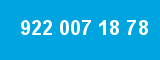 922 007 18 78 922 007 18 78
